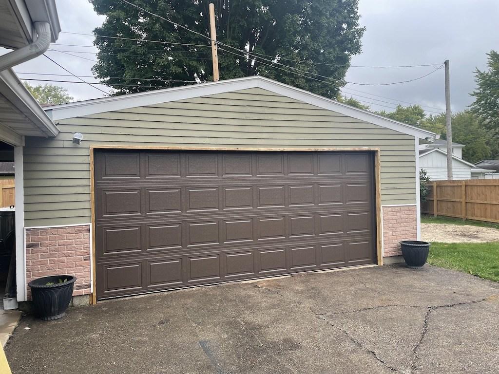 Brown Short Panel Garage Door